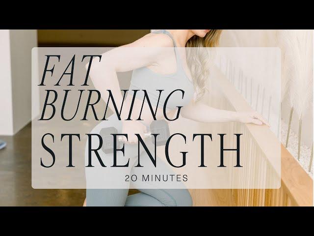 20 Minute Postpartum Fat Burning Strength Workout - with dumbbells, full body, fat loss