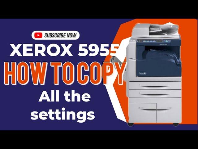 Xerox 5955 How to Copy All Settings hp #Xerox #5955 #copier