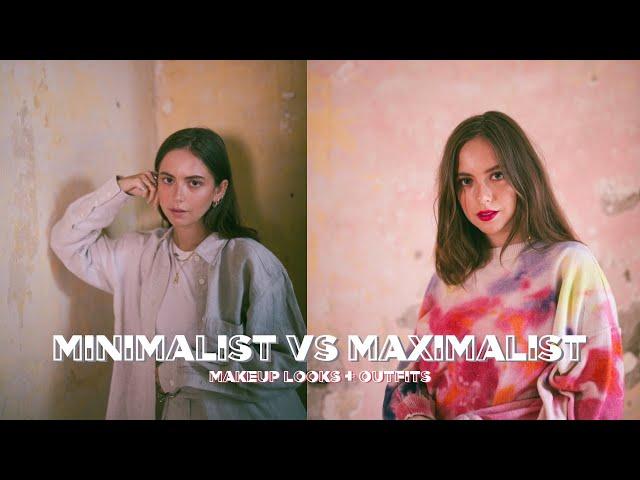 AD | MINIMALIST VS MAXIMALIST MAKEUP LOOKS + OUTFITS | sunbeamsjess