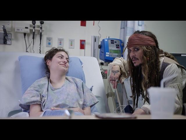 Johnny Depp as “Captain Jack Sparrow” sails into Vancouver to visit patients at BCCH [FULL VIDEO}