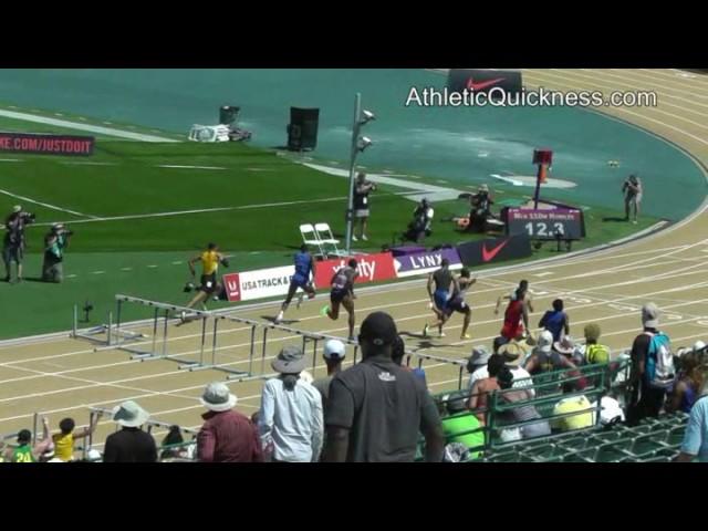 USATF Sacramento 2017: 110m hurdles final, mens. Aleec Harris 13.24.