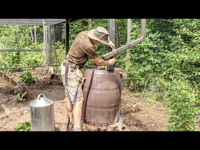 Installing a Rain Water Barrel with Nipples for my Chickens