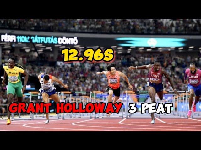 Grant Holloway 110m hurdle 3Peat|| Budapest World Championships 2023 #sports #world #budapest