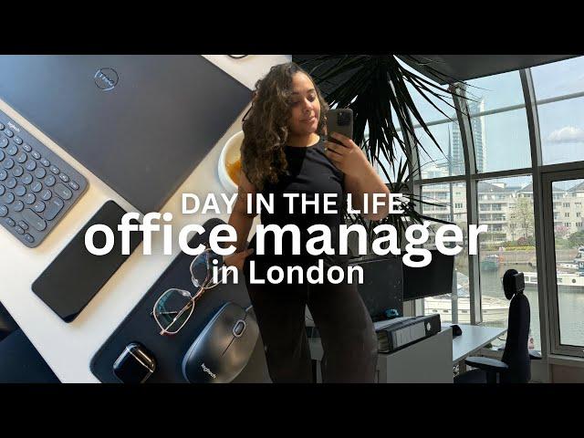 day in the life of an office manager / office administrator | working 9-5 in london,  work vlog