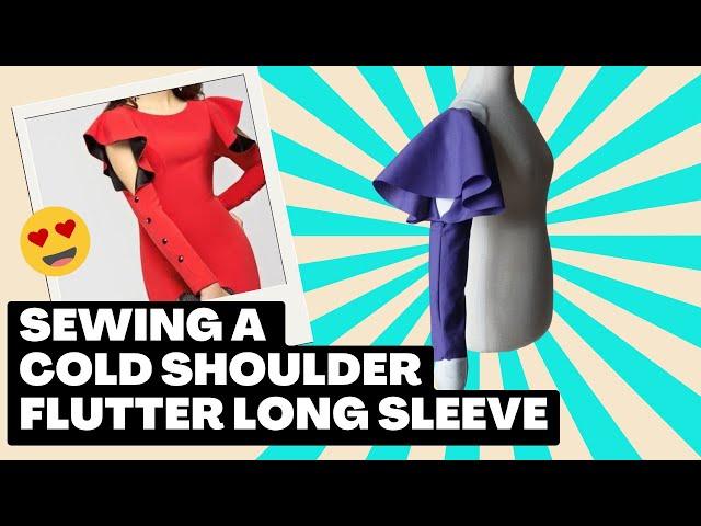 Sewing the Re Drafted Cold Shoulder flutter long sleeve - Sassy Sleeve Saturday!!!