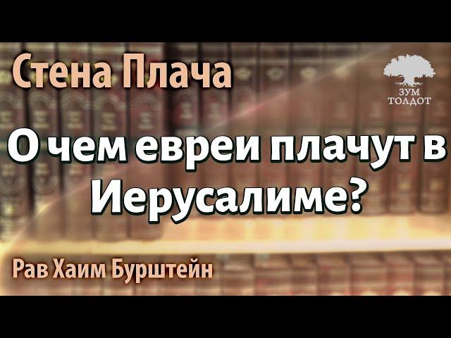 О чем евреи плачут в Иерусалиме? Рав Хаим Бурштейн