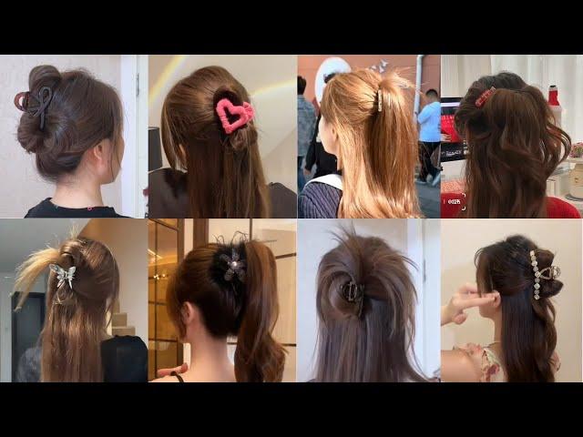 Easy Claw Clip Hairstyles Pretty hairstyles for everyday️#clawcliphairstyles