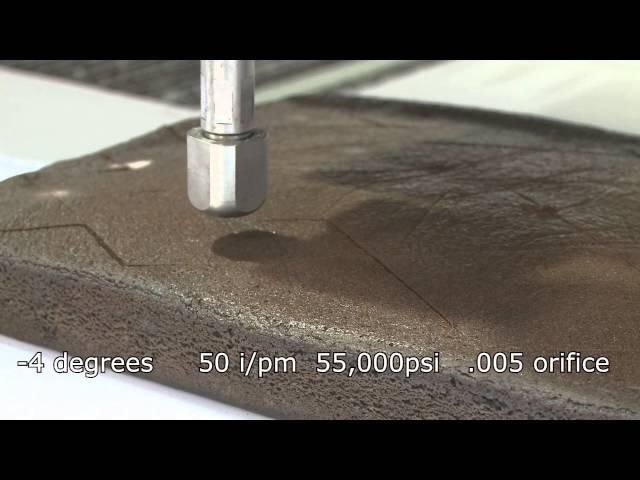 Cutting Chocolate Cake with Waterjet