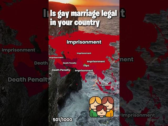 Is gay marriage legal in your country? #geography #mapping #asia #lgbt #map #islam #christianity