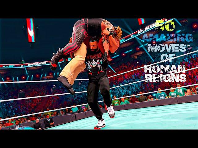 WWE 2K22 Amazing 50 Moves of Roman Reigns The Tribal Chief | PS5