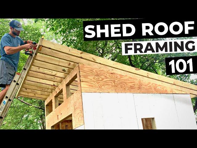 DIY Shed Roof Framing (How to Build a Shed Roof, Make Birdsmouth Cuts, and Install Plywood Decking)