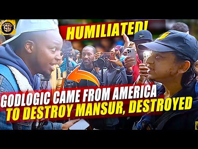 God Logic Came from America to DESTROY Mansur, DESTROYED Speaker's corner