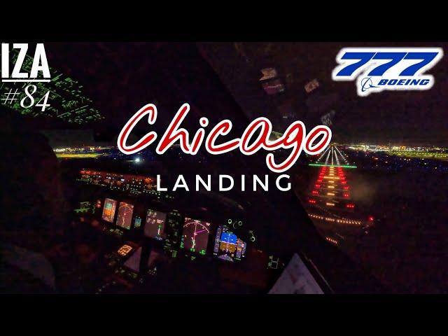B777 ORD  Chicago | LANDING 10C | 4K Cockpit View | ATC & Crew Communications