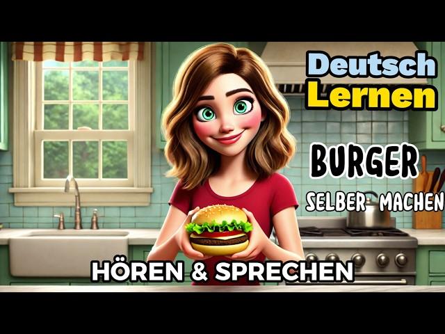 Deutsch Lernen| Burger selber machen| Sprechen & Hören| Deutschkurs| Geschichte & Wortschatz