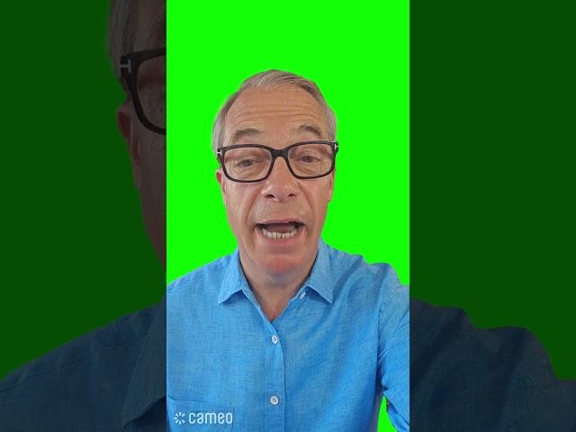 Nigel Farage saying "Sigma Sigma on the Wall" meme - Green Screen