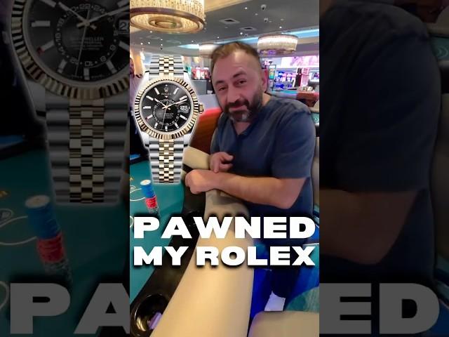 BRO PAWNED HIS ROLEX TO GAMBLE! #shorts #fyp #casino #blackjack