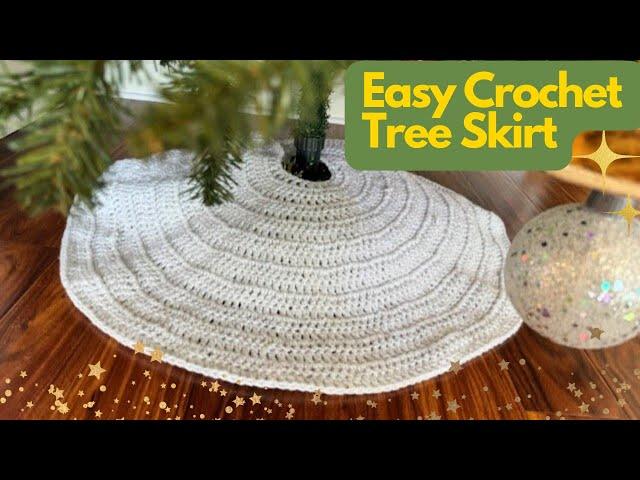 Easy Crochet Christmas Tree Skirt Tutorial | Free Pattern