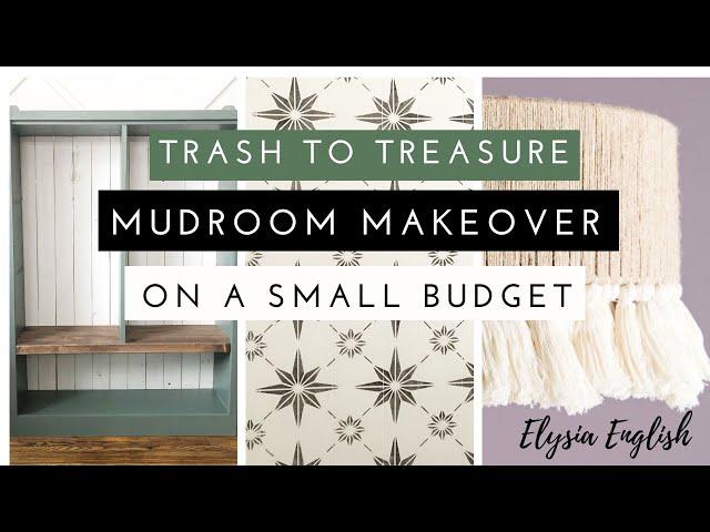 Mudroom Entryway Makeover | Trash To Treasure | Thrift Flip Up-Cycle | Anthropologie Inspired