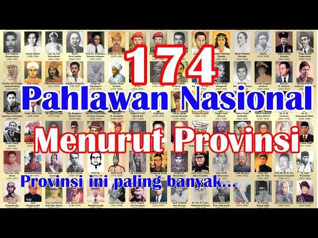 173 Nama Pahlawan Nasional Indonesia asal 33 Provinsi beserta Fotonya tahun 2017