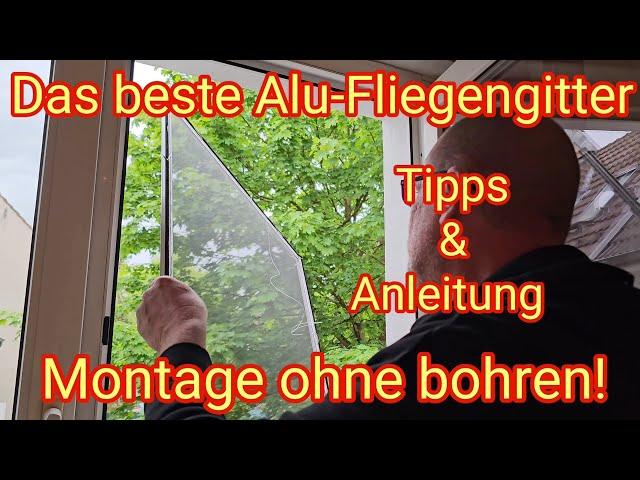 Das beste Alu-Insektenschutz-Fenster ohne bohren mit ANLEITUNG: Fliegengitter, Mückenschutz,Mosquito