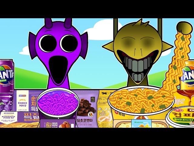 Incredibox Sprunki - Durple VS Simon Convenience Store PURPLE YELLOW MUKBANG | Animation | ASMR