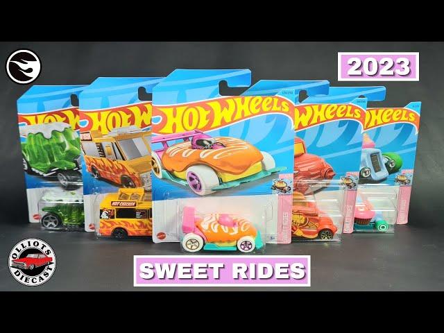 Hot Wheels Sweet Rides 2023 - The Complete Set, Including the Treasure Hunt Donut Drifter