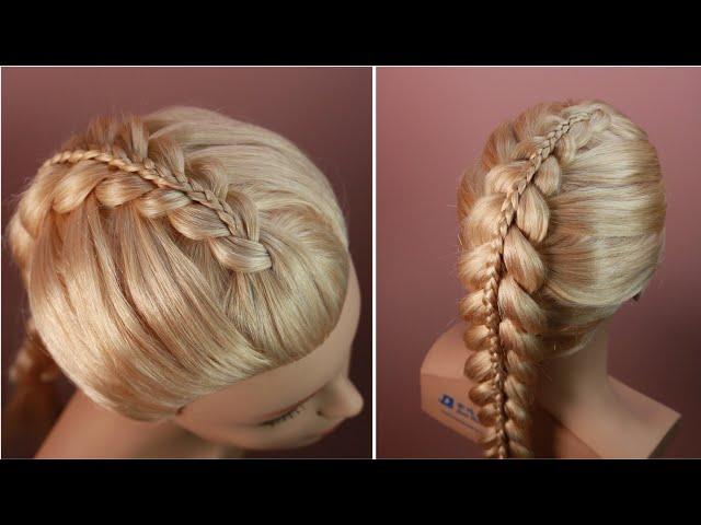 Stacked Dutch braid