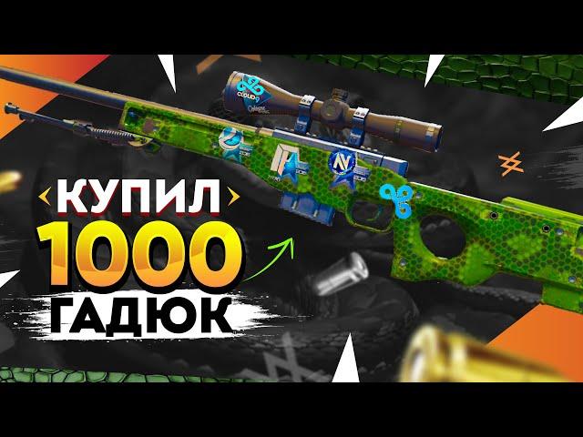 КУПИЛ 1000 AWP | Гадюка в КС 2. Попалось ДОРОГОЕ КОМБО НАКЛЕЕК 2015, БРЕЛКИ + ТОП100 ФЛОАТ