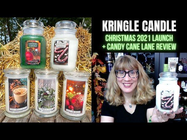 KRINGLE CANDLE Christmas 2021 Launch + Candy Cane Lane Review!