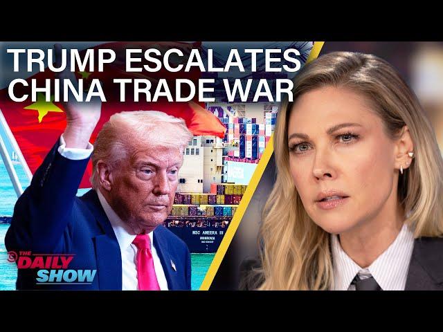 Trump Threatens 104% China Tariffs, Fox News Ignores Market, Musk & Navarro Spar | The Daily Show