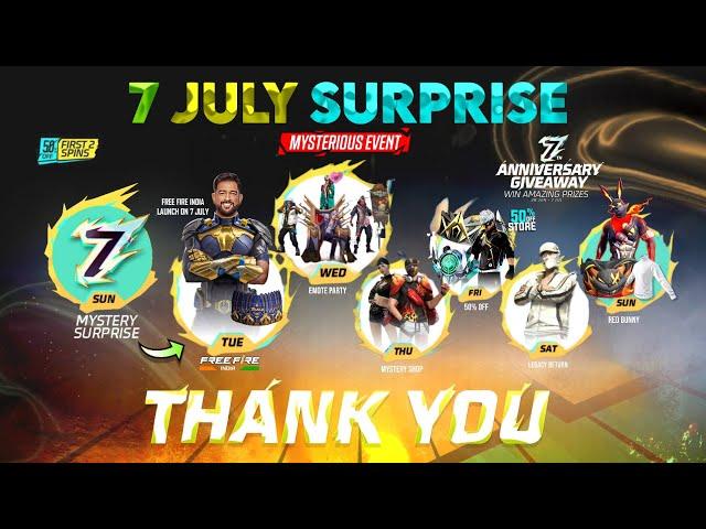 7TH ANNIVERSARY MYSTERY SURPRISE EVENT, FREE FIRE INDIA | FREE FIRE NEW EVENT | NEW EVENT FREE FIRE