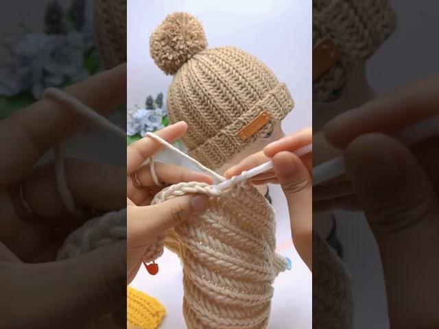 crochet hat stitch #diy #crochet #crochethat