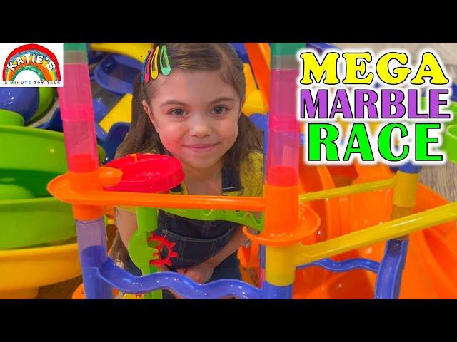 Katie builds a MEGA Marble Race | STEM activity for kids