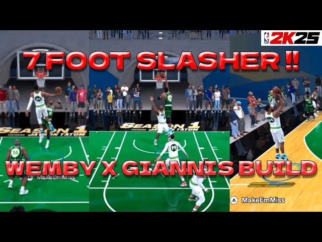 The MOST FUN big man build on NBA 2k25.... A 7 FOOT SLASHER (Return of the Wemby X Giannis build)