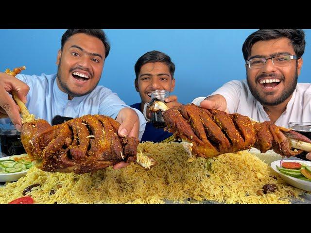 Eating Desi Mutton Leg Khadda Sajji | Mukbang Asmr