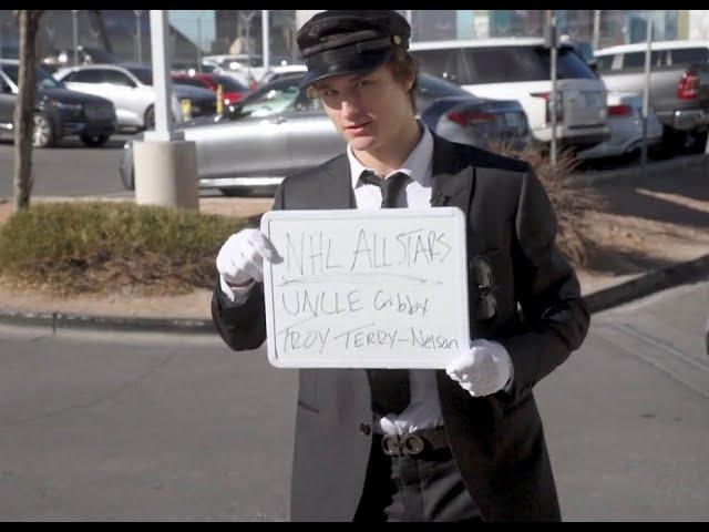 Trevor Zegras Chauffeurs John Gibson and Troy Terry for NHL All-Star Weekend in Vegas.