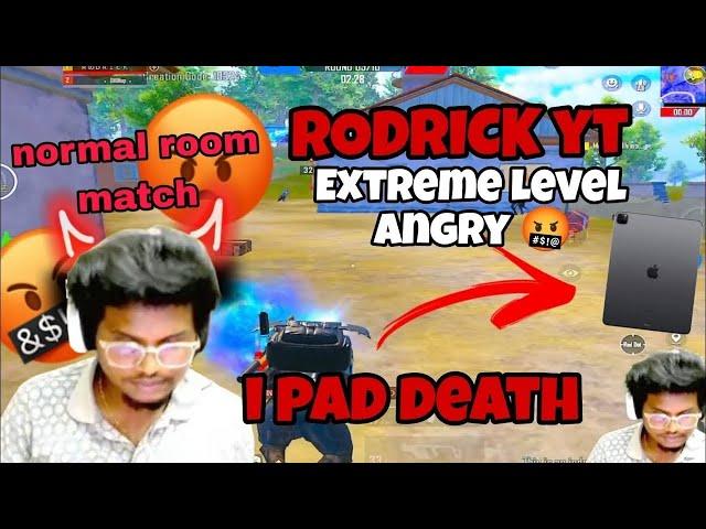 RODRICK YT EXTREMELY ANGRY  THROWING IPAD IN LIVE   see end #madanop#madan#bgmi#angry#rodrickyt