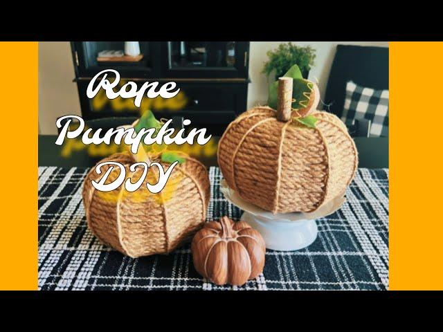 Rope pumpkins diy