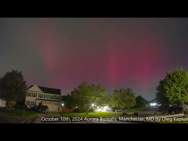 Aurora Borealis October 10th, 2024 | Manchester MD | Northern Lights | 4K