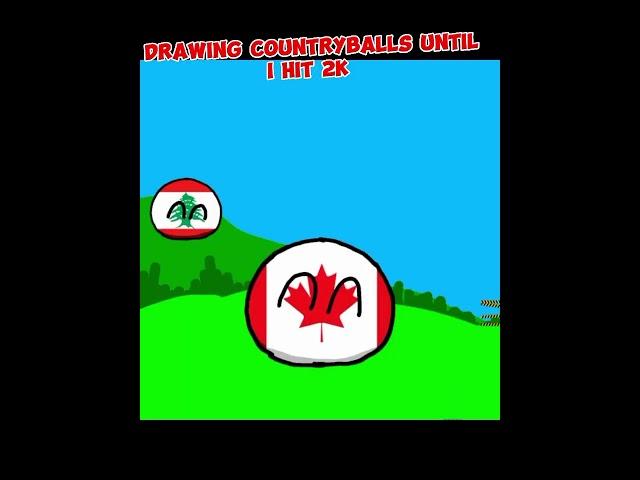 Drawing countryballs until I hit 2k subs.Day 3. ( Canada  & Lebanon ) #countryballs #drawing