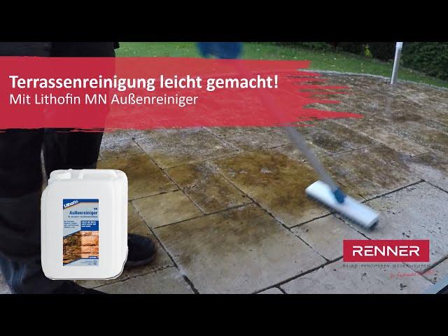 Terrassenreinigung mit Lithofin MN Außenreiniger