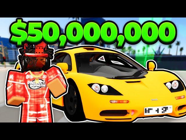 Spending $50,000,000 For The FASTEST Car In Roblox Driving Empire