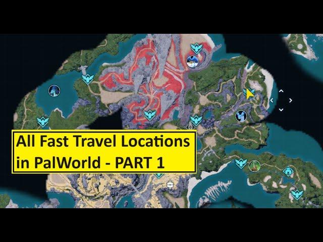 All Fast Travel Waypoints in Palworld Part 1 - 9 Locations in Beginning Island