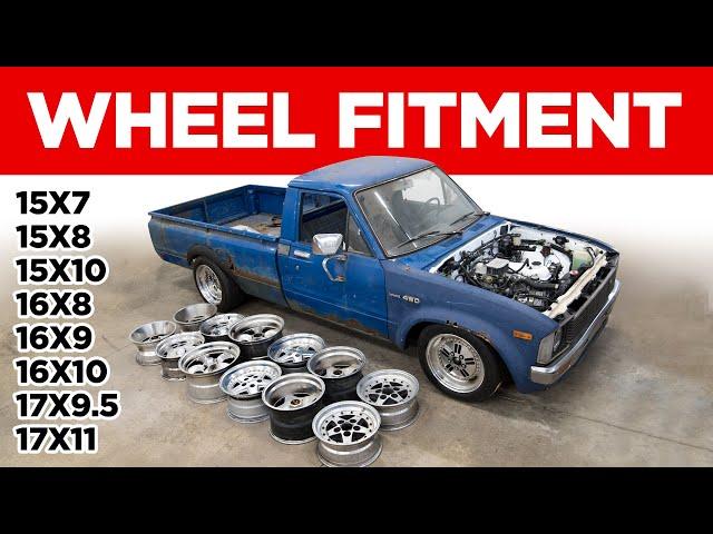 Wheel Fitment Test on Lowered 1980 Toyota Pickup