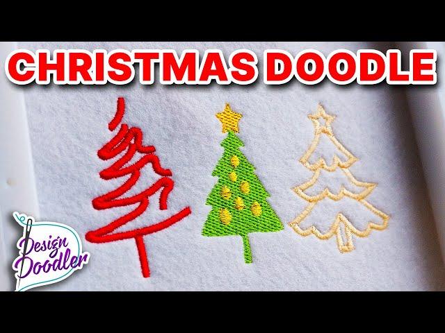 How to Create a Christmas Tree Design for Machine Embroidery | Design Doodler