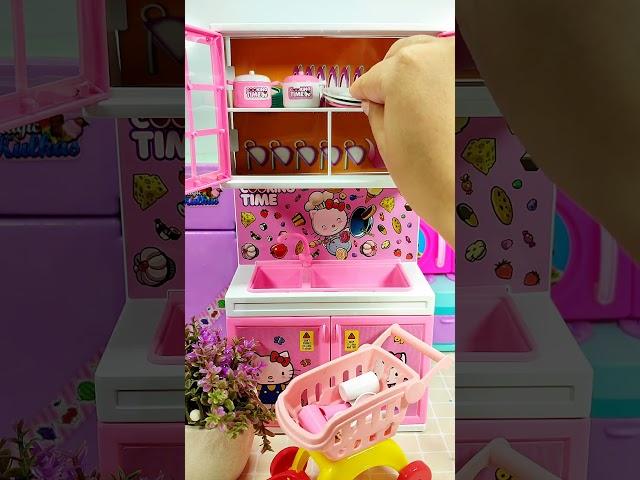 Satisfying with Unboxing & Review Hello Kitty Kitchen Set #hellokittykitchenset #hellokitty #shorts