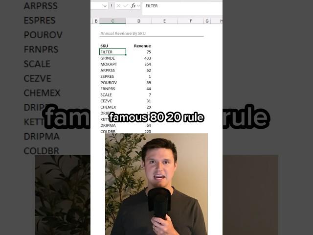 80 20 Rule In Excel #excel #8020rule #paretoprinciple