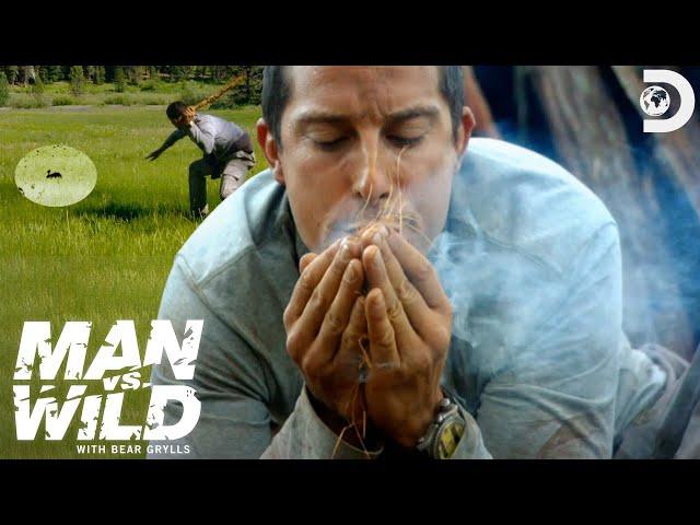 Bear Grylls Goes Rabbit Hunting with a Stick | Man vs. Wild