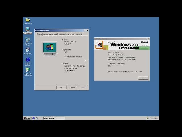 Windows 2000 Beta 3 Build 1969