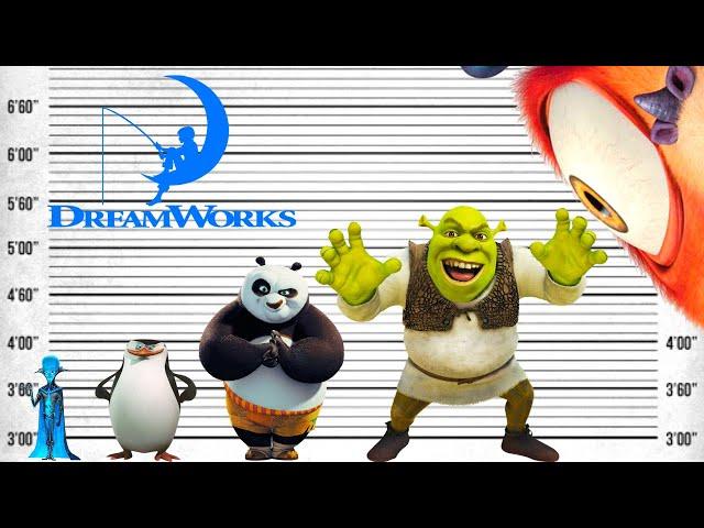 DreamWorks Characters Size Comparison | Most Biggest